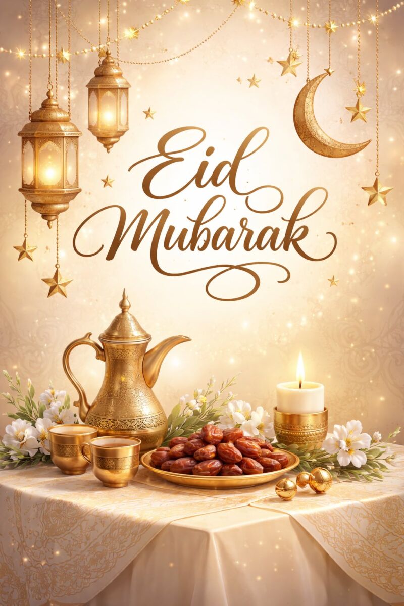 Image for the Tweet beginning: Eid Mubarak! 
May this blessed